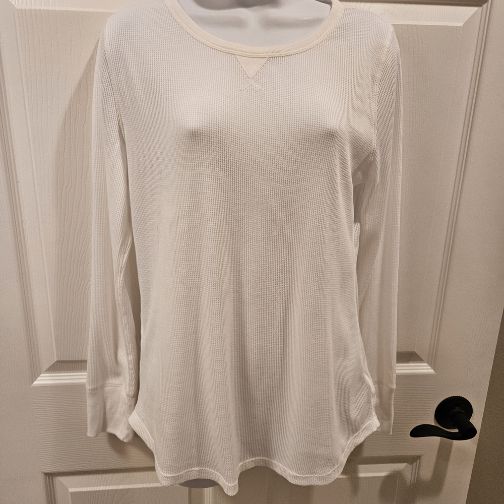 Women's White Long Sleeve Top